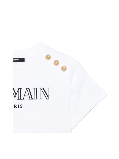 T-shirt, bambina, logata. BALMAIN | BW8A21 Z0116100OR